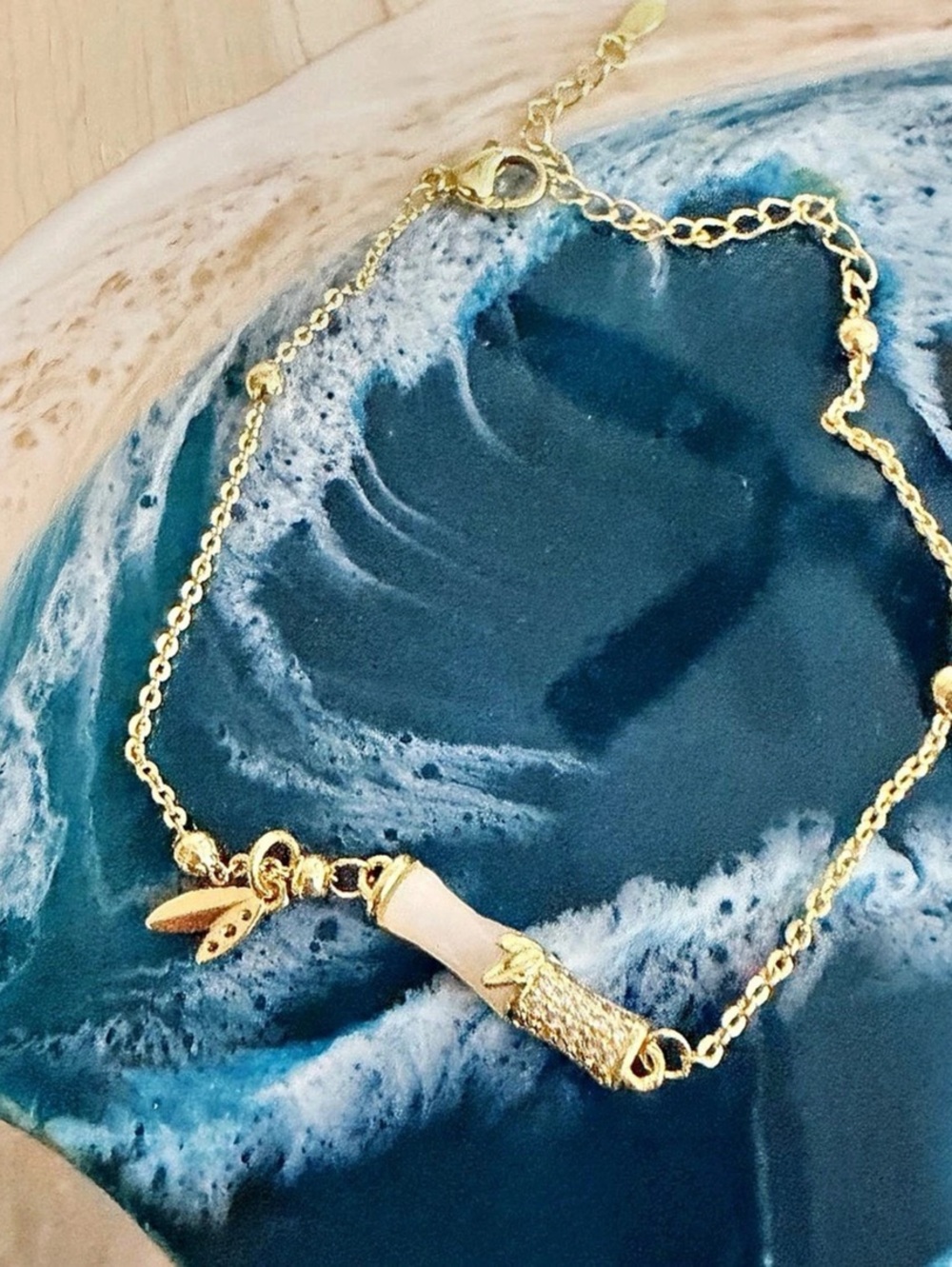 Gold Plated Charm Bracelet New